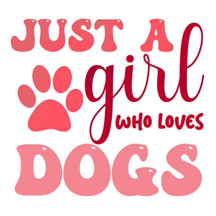 Just A Girl Who Loves Dogs 100% Cotton Fabric Panel Block BB621