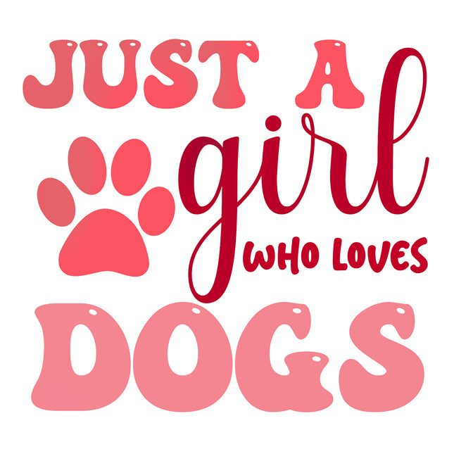 Just A Girl Who Loves Dogs 100% Cotton Fabric Panel Block BB621