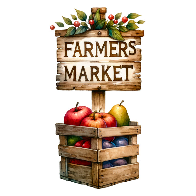 Farmer's Market 100% Cotton Fabric Panel Block BB811