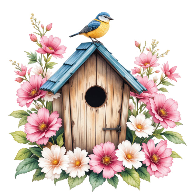 birdhouse fabric panel