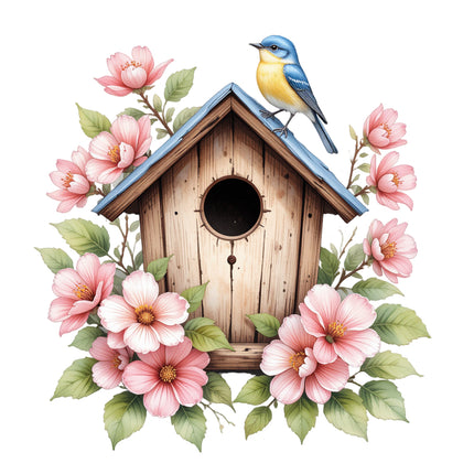 birdhouse fabric panel