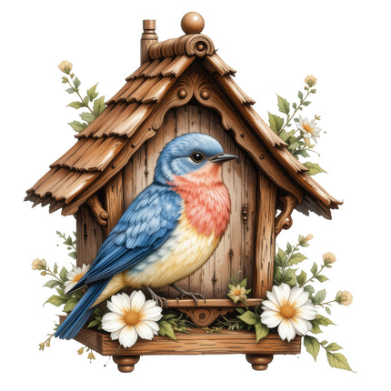 birdhouse fabric panel