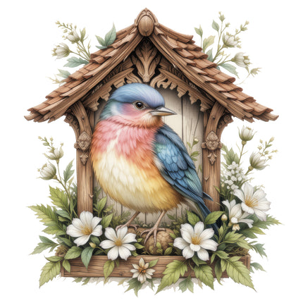 birdhouse fabric panel