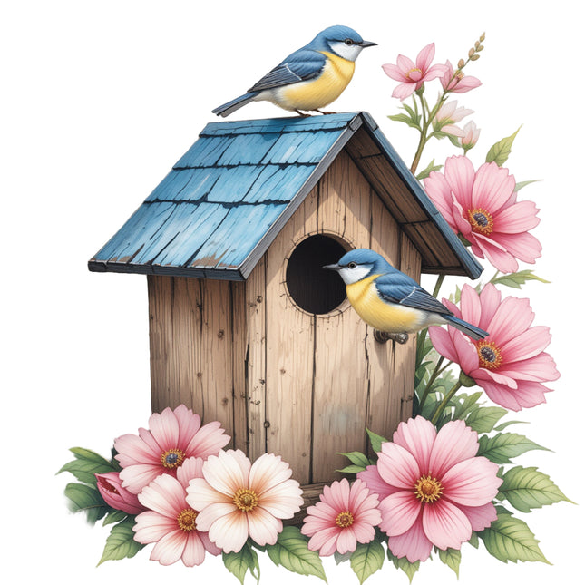 birdhouse fabric panel