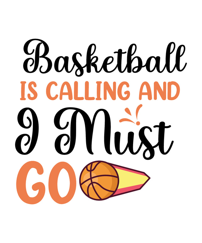 Basketball Is Calling 100% Cotton Fabric Panel Block AM1464