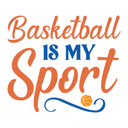 Basketball is My Sport 100% Cotton Fabric Panel Block AM1458