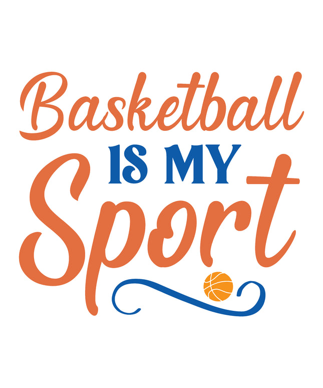 Basketball is My Sport 100% Cotton Fabric Panel Block AM1458
