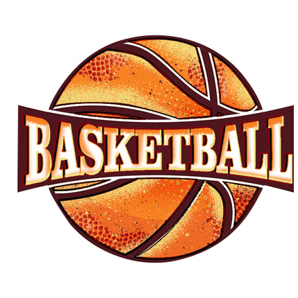 Basketball 100% Cotton Fabric Panel Block A389