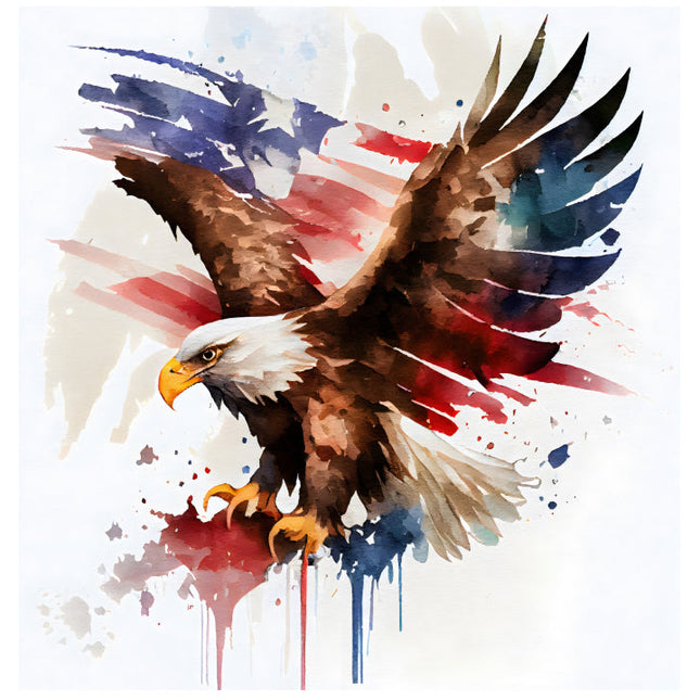 American flag eagle fabric panel