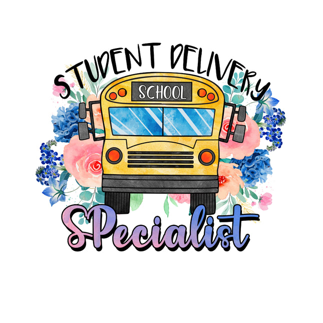 School Bus Driver 100% Cotton Fabric Panel Block C15