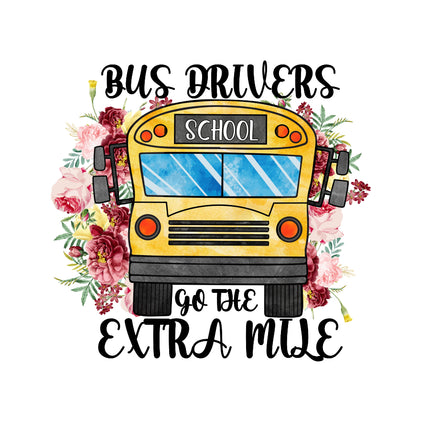 School Bus Driver 100% Cotton Fabric Panel Block C16
