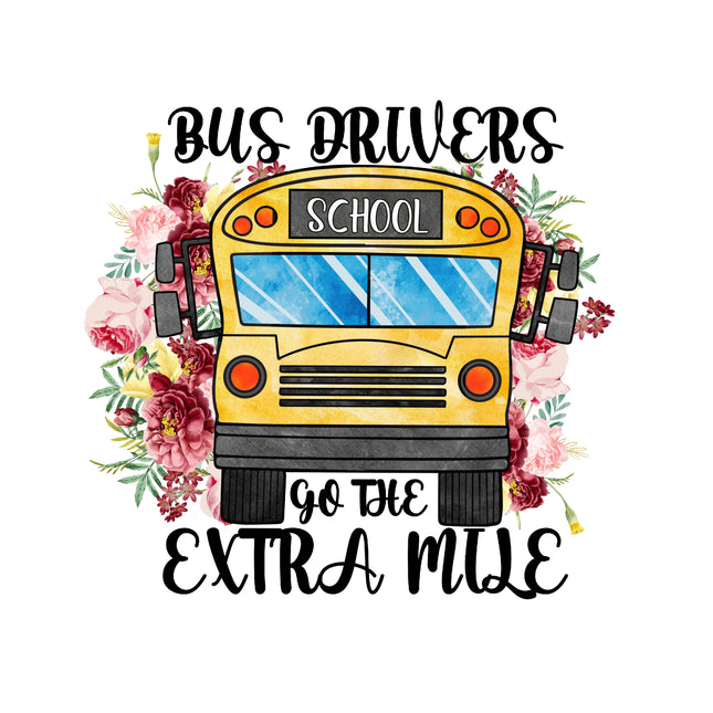 School Bus Driver 100% Cotton Fabric Panel Block C16