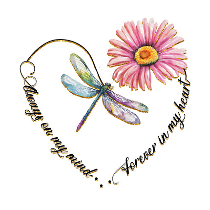 Forever in My Heart Memoriam 100% Cotton Fabric Panel Block C459