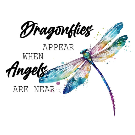 Dragonfly Angels Memoriam 100% Cotton Fabric Panel Block Quilt Square C460
