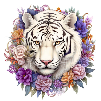 White tiger fabric panel