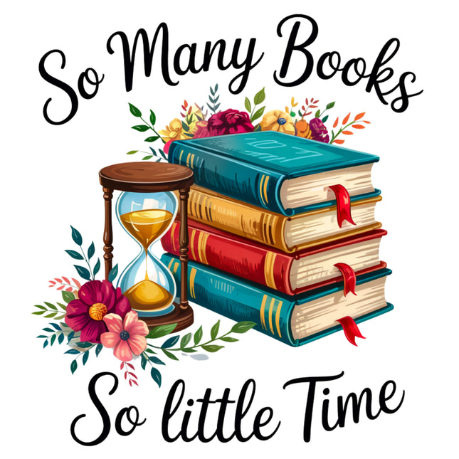 So Many Books So Little Time 100% Cotton Fabric Panel Block CC176