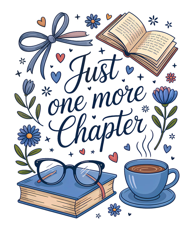 Just One More Chapter Book 100% Cotton Fabric Panel Block CC177
