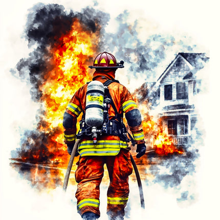 Firefighter quilt panel