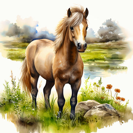 Horse fabric panel