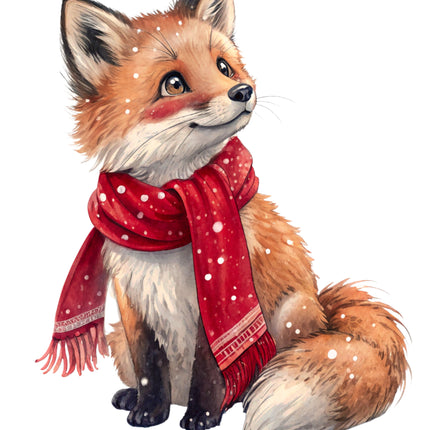 Winter Fox 100% Cotton Fabric Panel Block CC272