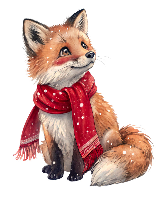 Winter Fox 100% Cotton Fabric Panel Block CC272