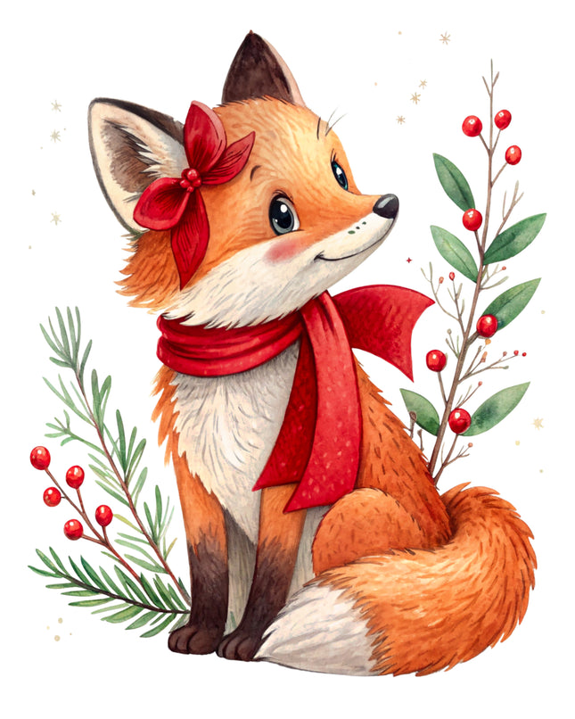 Winter Fox 100% Cotton Fabric Panel Block CC274