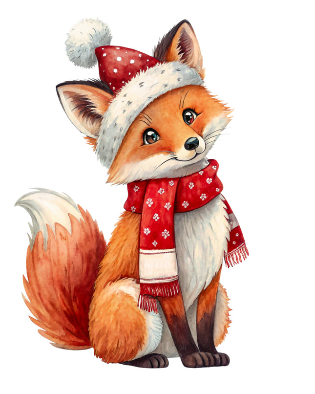 Winter Fox 100% Cotton Fabric Panel Block CC280