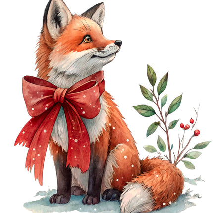 Winter Fox 100% Cotton Fabric Panel Block CC282