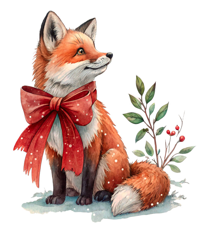 Winter Fox 100% Cotton Fabric Panel Block CC282