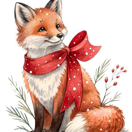 Winter Fox 100% Cotton Fabric Panel Block CC283
