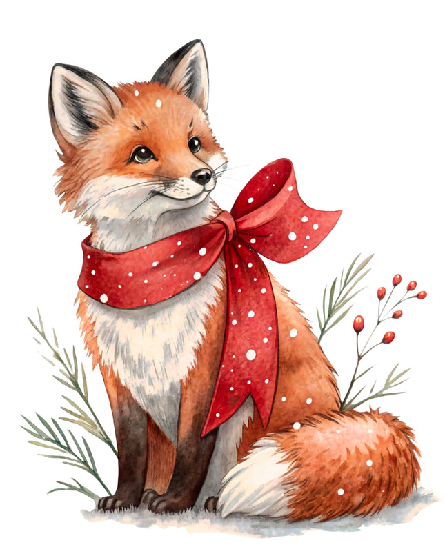 Winter Fox 100% Cotton Fabric Panel Block CC283