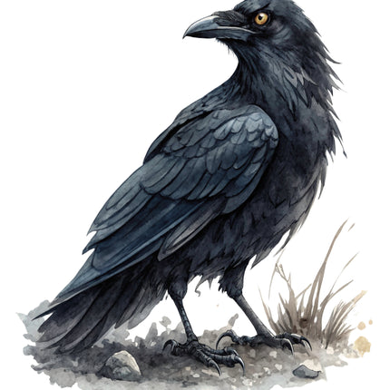 Raven 100% Cotton Fabric Panel Block CC289