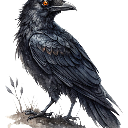 black crow fabric panel