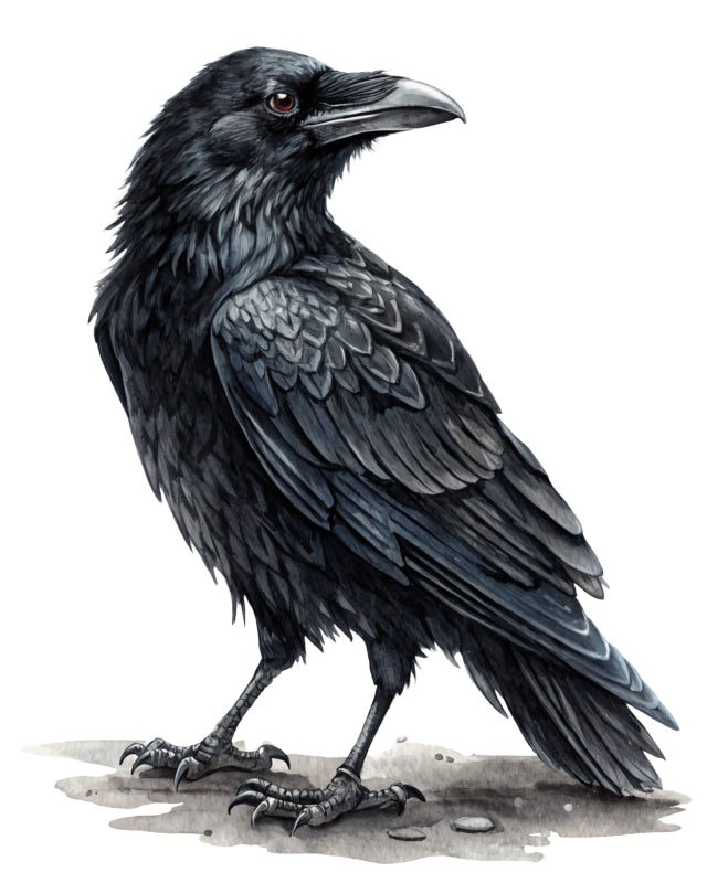 black crow fabric panel