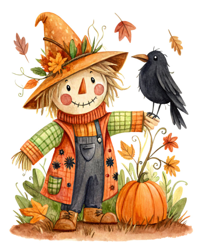 scarecrow cotton fabric panel