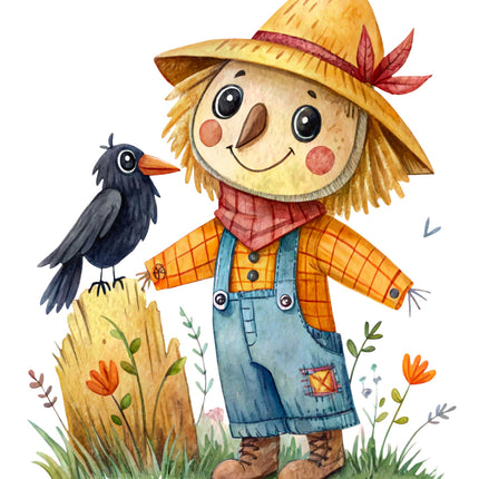 Scarecrow & Raven 100% Cotton Fabric Panel Block CC307