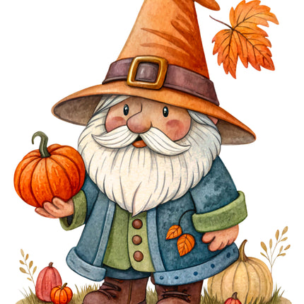 Autumn Gnome 100% Cotton Fabric Panel Block CC382