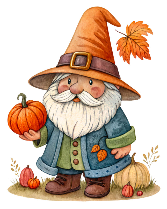 Autumn Gnome 100% Cotton Fabric Panel Block CC382