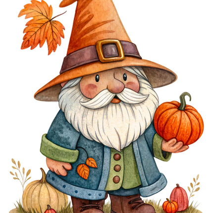 halloween gnome fabric panel square