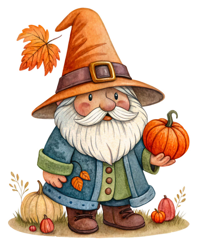 halloween gnome fabric panel square