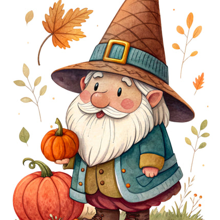 Autumn Gnome 100% Cotton Fabric Panel Block CC385