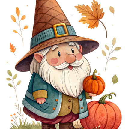 halloween gnome fabric panel square