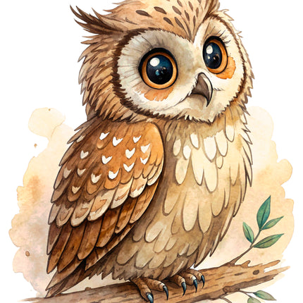 Owl 100% Cotton Fabric Panel Block CC390