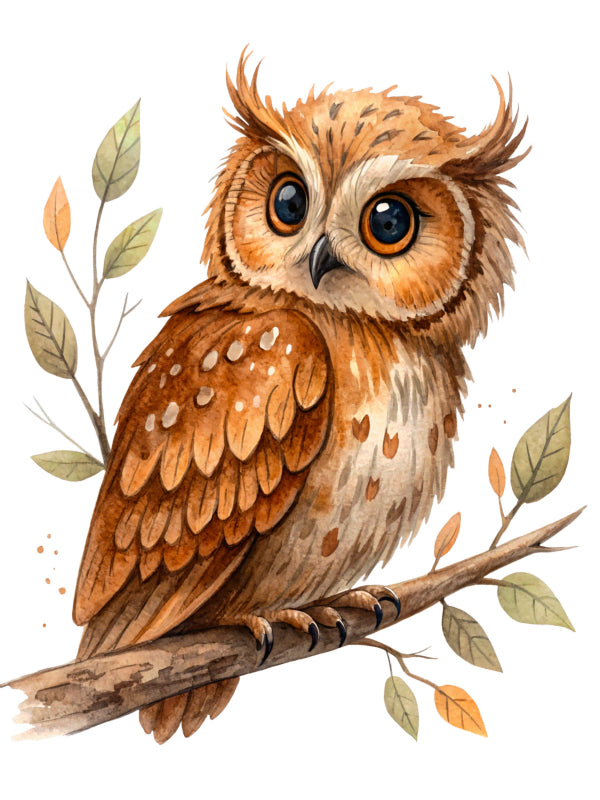 owl fabric panel square