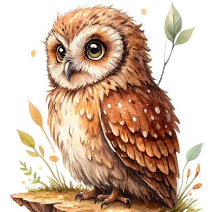 owl fabric panel square