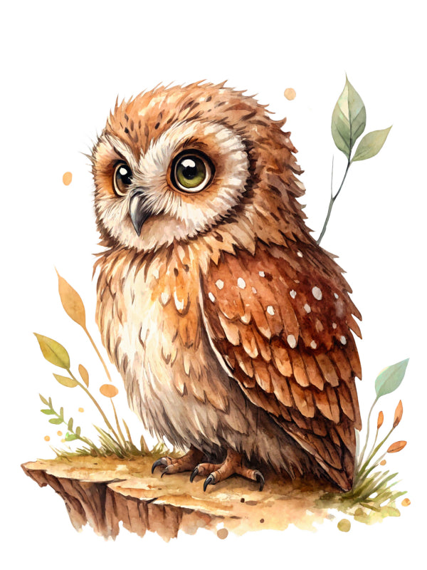 owl fabric panel square