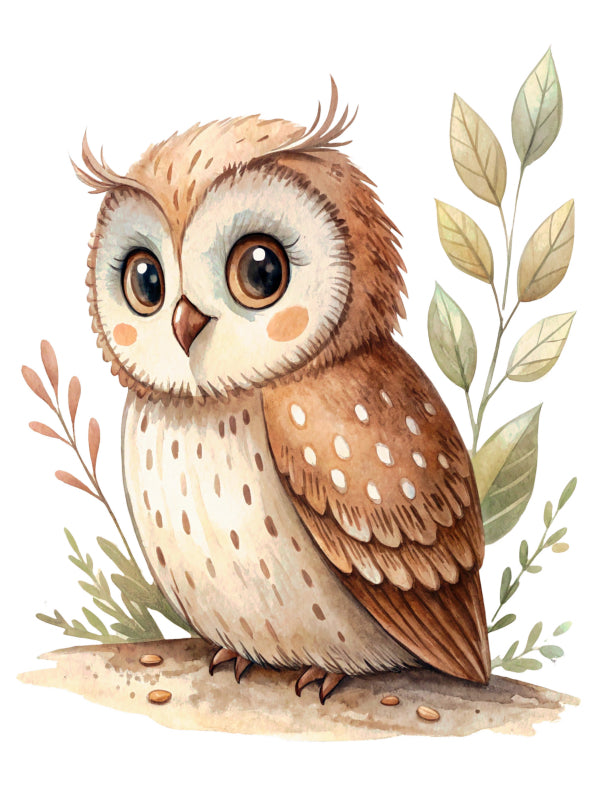 owl fabric panel square