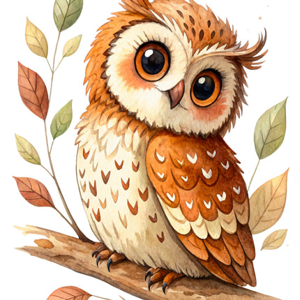 owl fabric panel square