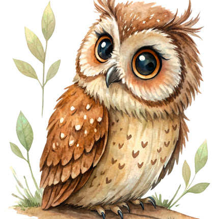 owl fabric panel square