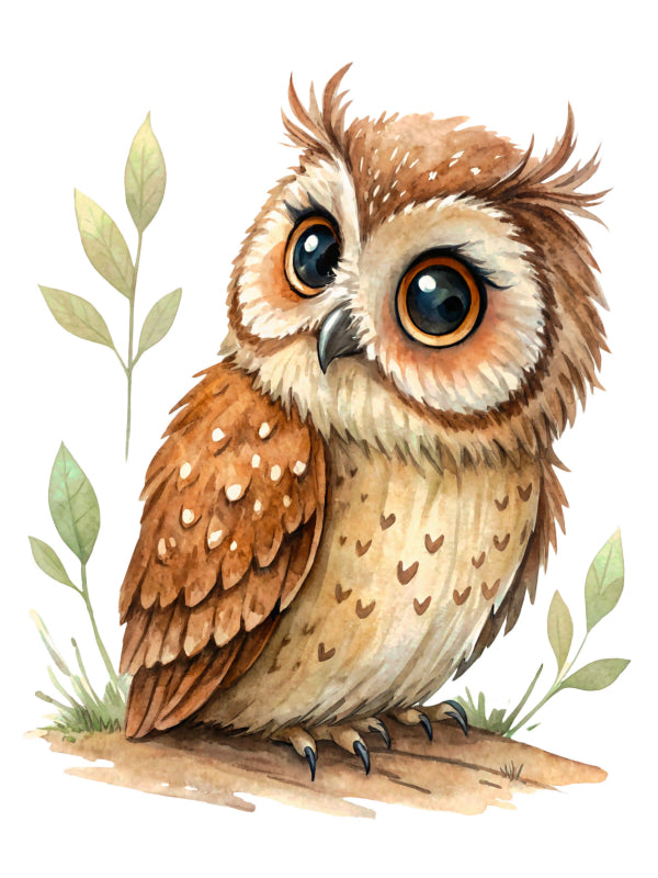 owl fabric panel square